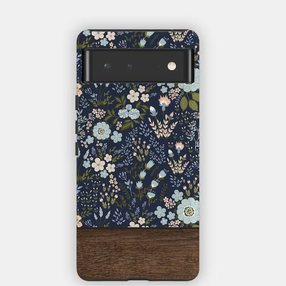 🍎3/$10 Navy Floral Google Pixel 4 Phone Case